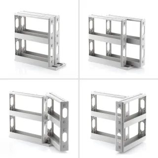 Innovagoods Rispick Organizador de Especias - Polipropileno - Antideslizante - Facil Limpieza - Deslizante - Pivotante - Capacidad para 20 Especias - 10x28x28.5-45cm - Color Gris