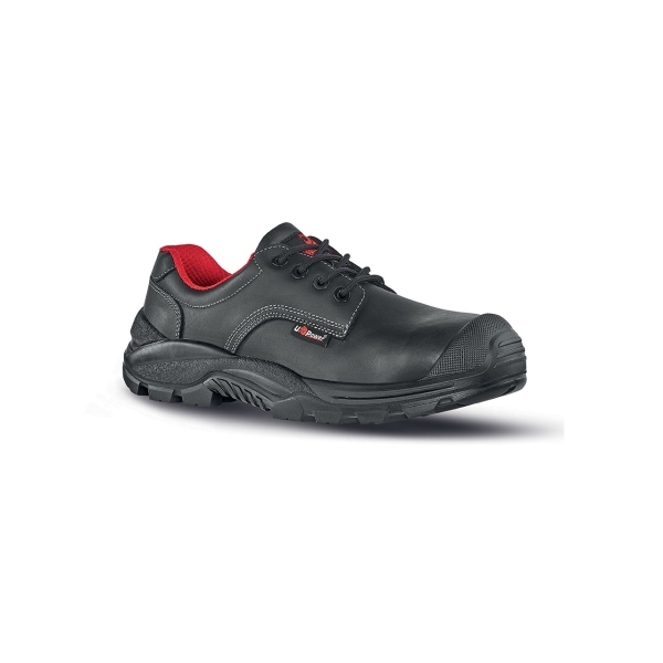 Upower Curly S Calzado de Seguridad - Talla 35 - Empeine Piel Flor, Hidrofugos, Puntal AirToe Composite, Antiperforacion, Antideslizante, Suela PU/PU, Proteccion S3S FO SR - Color Negro