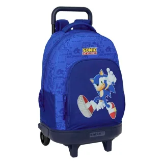 Safta Sonic Mochila con Carro - Extraible - Bolsillo Frontal - Portabotellas - Tirador Doble - Hombreras Acolchadas - Asa Acolchada - Tarjeta ID - Base Reforzada - 33L - 330x220x450mm - Colo