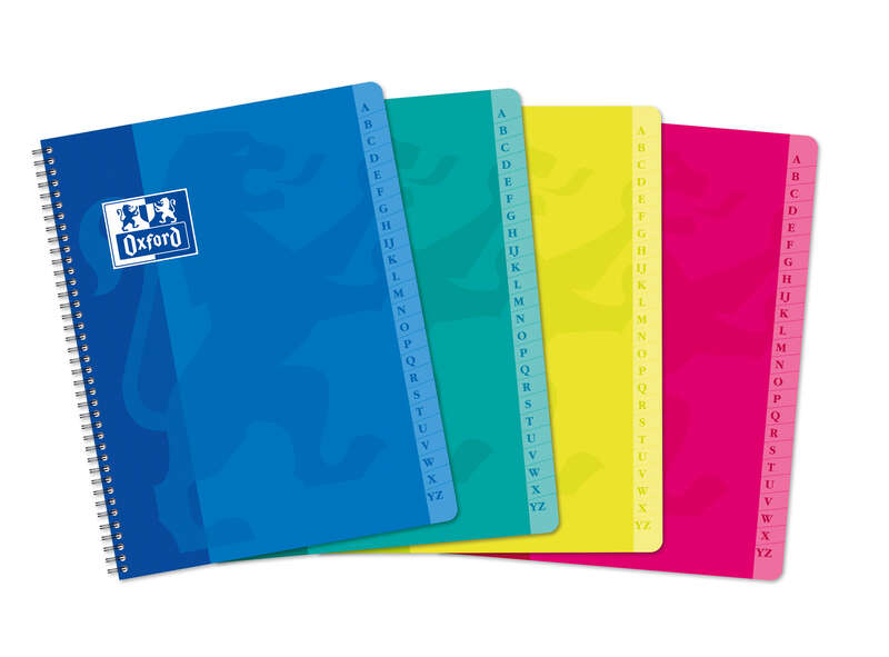 Oxford Classic A5+ Cuaderno con Espiral Tapa Blanda - 90 Hojas - Cuadricula 5x5 - Colores Surtidos · Pack de 10 uds.