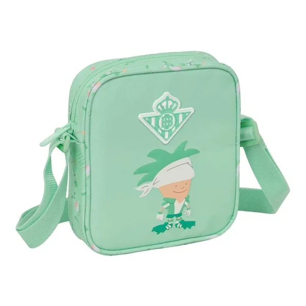 Safta Real Betis Balompie Preescolar Bolsito con Bandolera Ajustable - Compacto - Cierre con Cremallera - 16x18x4cm - Color Verde