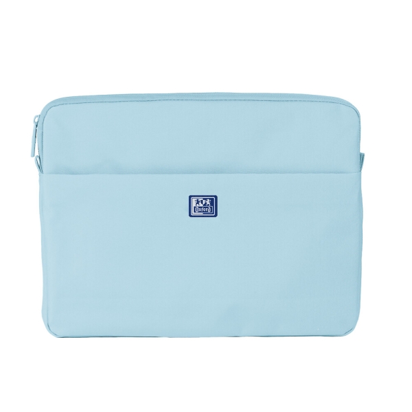 Oxford Young Proof B-Case Funda para Portatiles hasta 14" - RPET Reciclado - Bolsillo Frontal con Cremallera - Acolchado y Suave - 350x265x28mm - Color Azul Claro