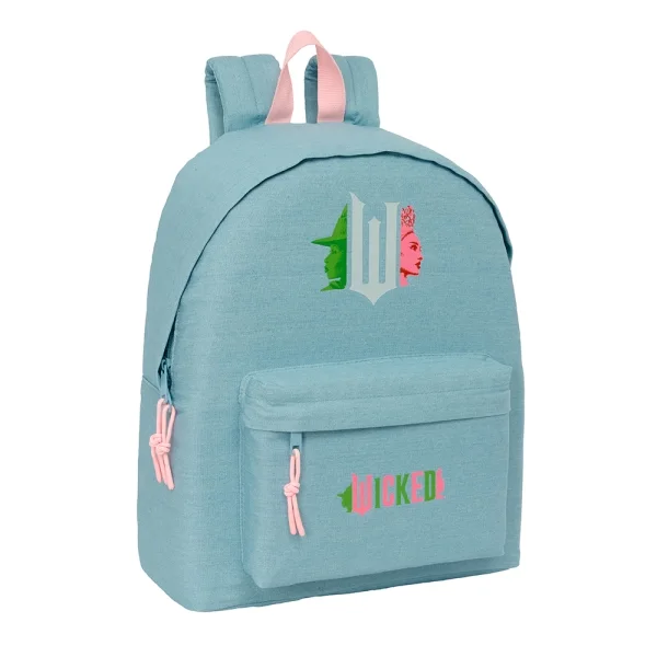 Safta Wicked Mochila - Bolsillo Frontal - Hombreras Acolchadas - Doble Tirador en Cremallera - Asa Superior - 20.8L - 330x150x420mm - Color Turquesa