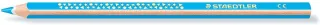 Staedtler Jumbo Noris 128 Lapiz Triangular de Color - Mina de 4mm - Resistencia a la Rotura - Diseño Ergonomico - Color Azul Claro · Pack de 12 uds.