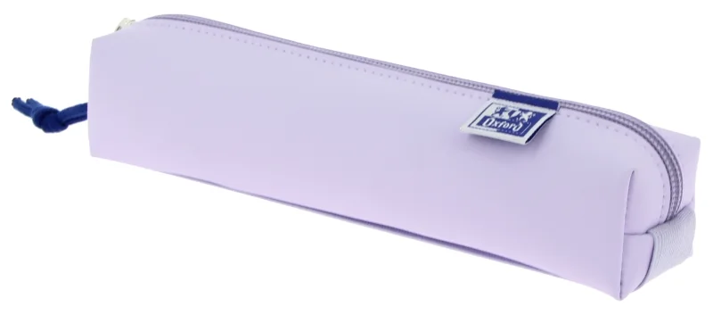 Oxford Live & Go Estuche Cuadrado Pequeño - Material Acolchado - Goma Elastica para unirlo al Cuaderno - Color Malva