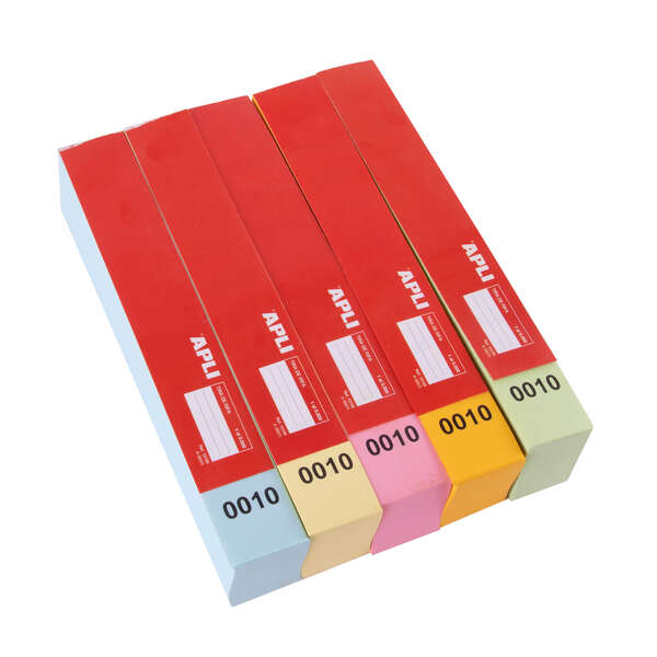 Apli Tira de Rifa Lluminetas 0000-4999 - 980/5 - Numeracion Clara y Visible - Facil de Cortar - Brillante · Pack de 5 uds.