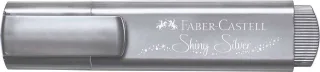 Faber-Castell Textliner 46 Metallic Marcador Fluorescente - Punta Biselada - Trazo entre 1mm y 5mm - Tinta con Base de Agua - Color Plata · Pack de 10 uds.