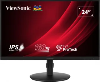 Viewsonic Monitor 24" VG2408A-MHD LED IPS FullHD - 16:9 - VGA - HDMI - DisplayPort - Altavoces - Ajustable en Altura - Color Negro
