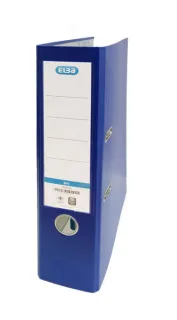 Elba Rado Top Archivador Tamaño Folio - Con Palanca y Rado - Ancho de 80mm - Forrado Exterior de Plastico - Interior de Papel - Color Azul