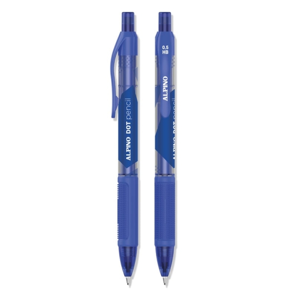 Alpino Dot Portaminas 0,5mm - Agarre Comodo - Goma de Borrar - Color Azul · Pack de 24 uds.
