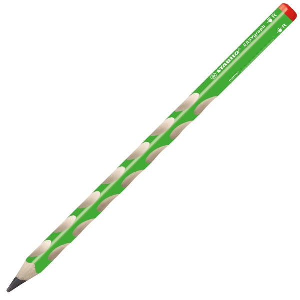 Stabilo Easygraph Lapiz de Grafito - Mina HB de 3.15mm - Diseño Ergonomico - Uso Diestro - Color Verde · Pack de 12 uds.