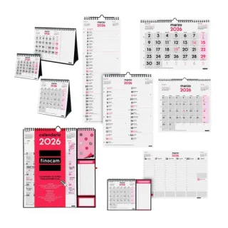 Finocam Pack de 70 Calendarios Neutros Surtidos - Anual 2026 - Color Surtidos