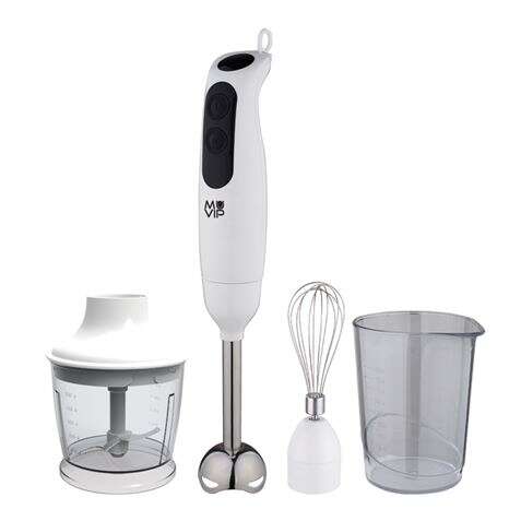 Muvip Batidora de Mano 500W + Accesorios - 2 Velocidades - Cuchilla de Acero Inoxidable - Termostato de Seguridad