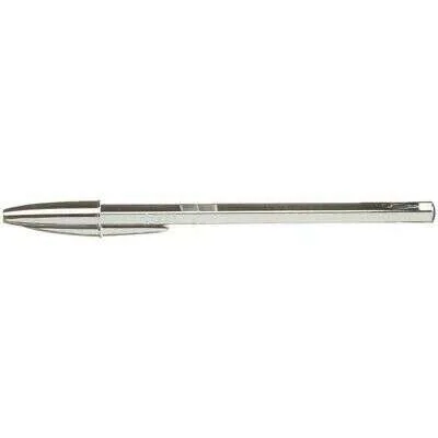 Bic Cristal Shine Boligrafo de Bola - Punta Media de 1.0mm - Tinta con Base de Aceite - Elegante Cuerpo Plateado - Color Negro · Pack de 20 uds.