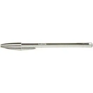 Bic Cristal Shine Boligrafo de Bola - Punta Media de 1.0mm - Tinta con Base de Aceite - Elegante Cuerpo Plateado - Color Negro · Pack de 20 uds.