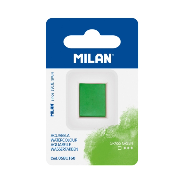Milan Art Acuarela de Recambio - Medio Godet - Color Verde Claro