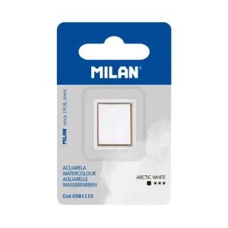 Milan Art Acuarela de Recambio - Medio Godet - Color Blanco