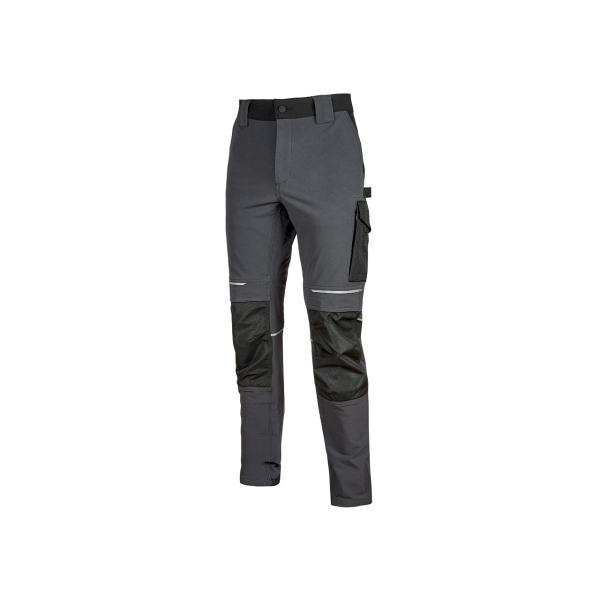 Upower Atom Pantalon Stretch Resistente - Talla 2XL - Repelente al Agua, Transpirable, Secado Rapido, Bolsillos Multifuncionales, Proteccion Rodillas Certificada, Costuras Reforzadas - Color