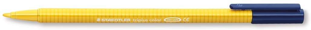 Staedtler Triplus Color 323 Rotulador de Punta Fina - Trazo 1mm Aprox - Tinta Base de Agua - Color Amarillo · Pack de 10 uds.