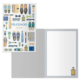 Dohe Galan Pack de 6 Tarjetas de Felicitacion para Padres - 11.5x17cm - Impresas a Todo Color - Estampaciones con Pelicula de Color - Estampacion en Seco - Papel Offset Blanco de 300gr - Inc