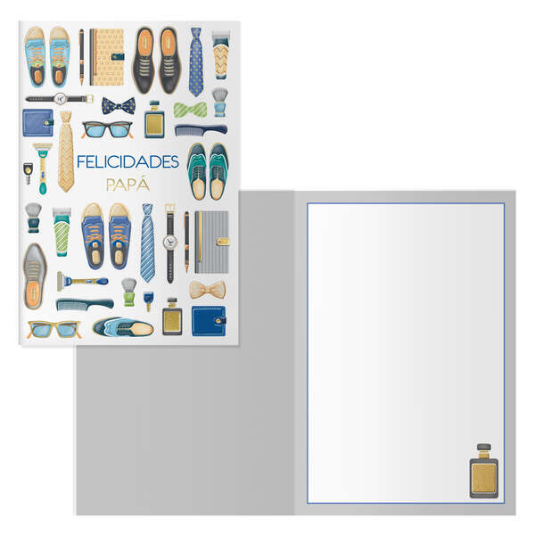 Dohe Galan Pack de 6 Tarjetas de Felicitacion para Padres - 11.5x17cm - Impresas a Todo Color - Estampaciones con Pelicula de Color - Estampacion en Seco - Papel Offset Blanco de 300gr - Inc