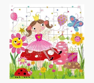 Pictura Tarjeta Puzzle - 15.5x15.5cm - Tematica Hadas - 25 Piezas - Incluye Tarjeta Plegada y Sobre Blanco - Certificacion FSC