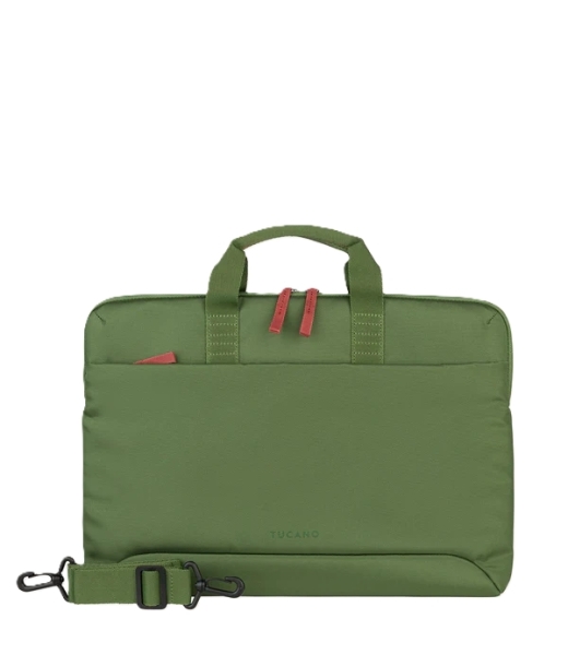Tucano Smilza Maletin Portatil 15,6" - Tamaño Slim - Sistema Anti-Choques - Mango Doble - Color Verde