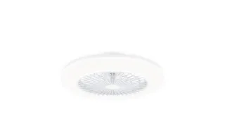 Philips Amigo Flat Fan Ceiling IR RD Ventilador de Techo con Luz LED Hasta 6500K - Aspas Integradas - 25W Ventilador + 60W Luz - Mando a Distancia - Color Blanco