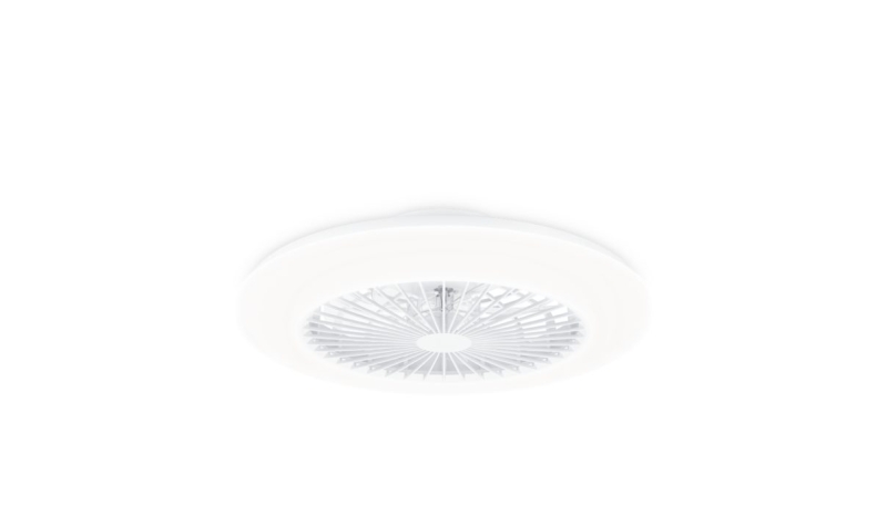 Philips Amigo Flat Fan Ceiling IR RD Ventilador de Techo con Luz LED Hasta 6500K - Aspas Integradas - 25W Ventilador + 60W Luz - Mando a Distancia - Color Blanco