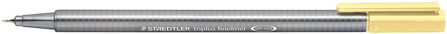 Staedtler Triplus Fineliner 334 Rotulador de Punta Fina - Trazo de 0.3mm - Tinta Base de Agua - Color Vainilla · Pack de 10 uds.