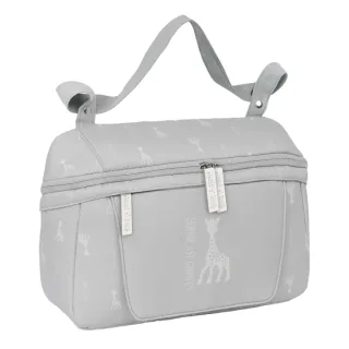 Safta Sophie la Girafe Mum Bolso de 7.82L - Adaptable al Carrito - Cremallera - Bolsillo para Toallitas - Interior Forrado - Bolsillo Trasero - Bolsillo Frontal - 340x100x230mm - Color Gris
