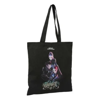 Safta K-Pop Demon Hunters Warriors Tote Bag Bolsa de Tela - Asas de Mano - 38x42cm - Color Negro