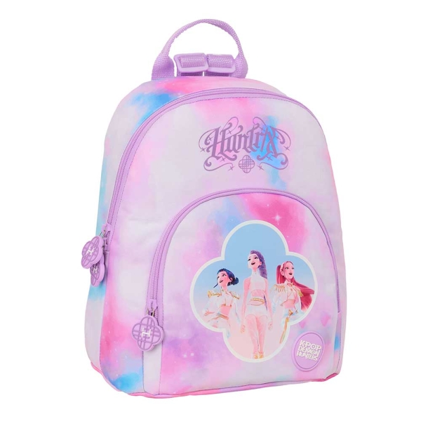 Safta K-Pop Demon Hunters Artist Mini Mochila - Bolsillo Frontal y Trasero - Cremallera - Hombreras Ajustables - Asa Superior - Compacta y Ligera - 25x30x13cm - Multicolor