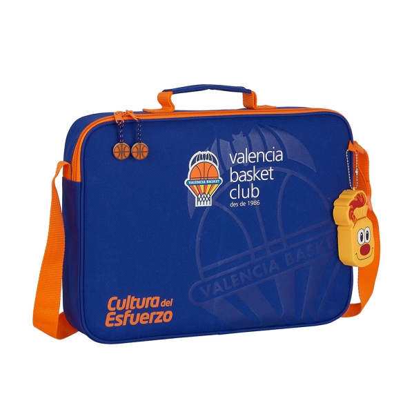 Safta Valencia Basket Maletin con Cremallera - Bandolera Ajustable - Asa Forrada - Doble Tirador - Fondo Semirigido - 6L - 380x60x280mm - Color Azul Oscuro