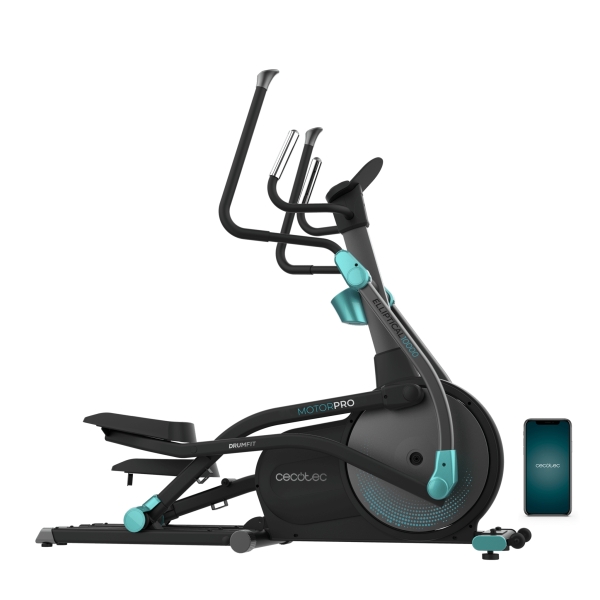 Cecotec Drumfit Elliptical 10000 Motor Pro Bicicleta Eliptica - Pantalla LCD - Resistencia Magnetica - App Kinomap - Plegable para Almacenamiento - Zancada de 43cm - Volante de 10kg - Color