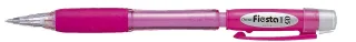 Pentel Fiesta II Portaminas HB 0.5mm con Goma - Incluye 2 Recargas - Grip de Goma - Diseño Ergonomico - Color Rosa · Pack de 12 uds.