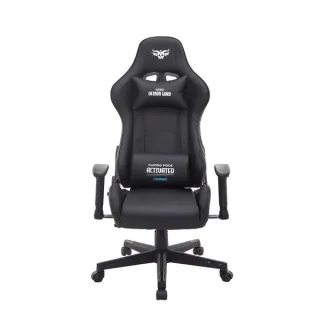 Cromad Serie Demon Lord Silla Gaming - Estructura Robusta - Piel Sintetica de Alta Calidad - Altura Regulable con Piston de Gas Clase 2 - Respaldo Reclinable - Cojin Lumbar y Cervical - Repo