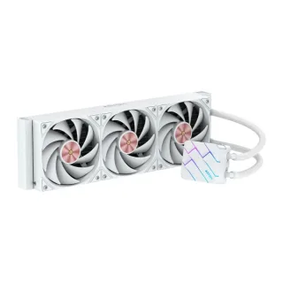 Abysm Oceanic TIDE 360 ARGB Kit de Refrigeracion Liquida - 3 Ventiladores de 120mm - Iluminacion ARGB - Bomba 2500rpm - Tubos de 3.4mm - Color Blanco