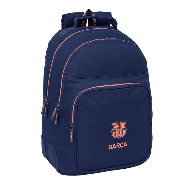 Safta F.C.Barcelona 2ª Equipacion Mochila con 2 Compartimentos - Antirozaduras - Adaptable a Carro - Portabotellas - Tirador Doble - Hombreras Ergonomicas - 20L - 320x150x420mm - Color Azul Marino