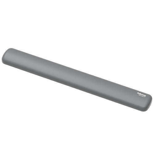 Fellowes Breyta Reposamuñecas para Teclado - Proteccion Antibacteriana Microban - Revestimiento Antipolvo - Tacto Suave - Soporte Ergonomico - Alivio del Dolor - 47x6x1.75cm - Color Gris