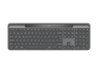 Logitech Signature Slim Solar+ K980 Teclado Inalambrico Español QWERTY - Carga Solar Automatica con Tecnologia LightCharge - Conectividad Dual Logi Bolt y Bluetooth LE - Teclas Silenciosas -