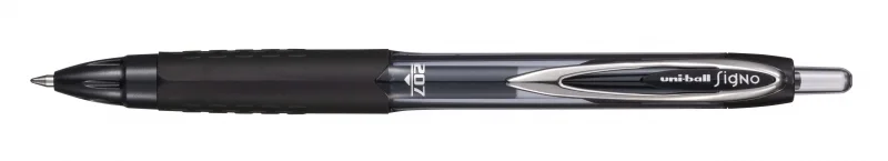 Uni-ball UMN-207E Roller - Punta de Bola 0.7mm - Grip de Caucho Antifatiga - Tinta Pigmentada Resistente a Luz y Agua - Color Negro · Pack de 12 uds.