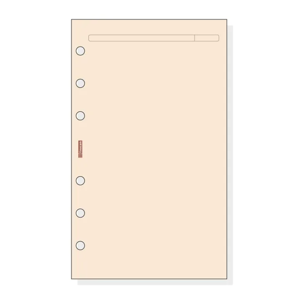 Finocam R443 Recambio para Agendas Open - Liso - Formato 400 - 91x5x152mm - Color Crema