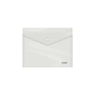 Dohe Sobre Portadocumentos A5 - Cierre de Broche - Polipropileno Cristal Transparente 150 Micras - Transparente