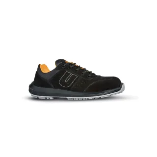 Upower Sun S Calzado de Seguridad Bajos - Talla 35 - Airnet Gamuza, Mesh Transpirable, AirToe Composite, Antiperforacion, Antideslizante, Suela PU/PU, Proteccion S1PS FO SR - Color Negro