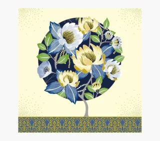 Pictura Tarjeta Arabesque - 16x16cm - Tematica de Flores - Tarjeta Triptica sin Envoltorio - Incluye Sobre Blanco - Impresas en Papel con Certificacion FSC