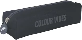 Dohe Colour Vibes Portatodo Cuadrado - Cierre con Cremallera y Tirador de Goma - Color Negro