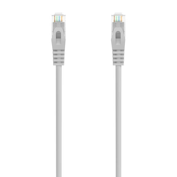 Aisens Cable de Red Latiguillo RJ45 LSZH Cat.6A 500 MHZ UTP AWG24 - 0.3m - Libre de Halogenos - 10 Gigabit/s - Color Gris