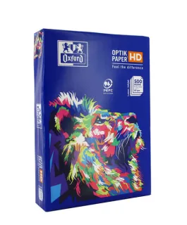 Oxford Optikpaper HD Paquete de 500 Hojas de Papel para Impresora A4 80gr - Compatible con Laser & Inkjet - Alta Calidad de Impresion - Color Blanco