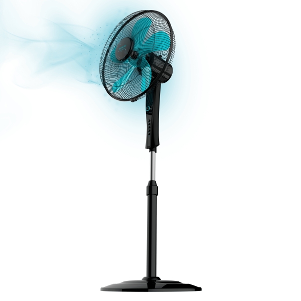 Cecotec EnergySilence 520 Power Ventilador de Pie con 5 Aspas - 50W - Diametro de 40cm - Temporizador 2h - 4 Velocidades - Oscilacion Automatica - Altura Ajustable de 110 hasta 130cm - Color